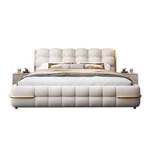 wooden bed