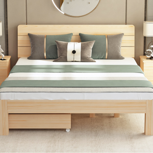 wooden bed