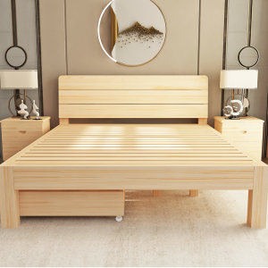 wooden bed