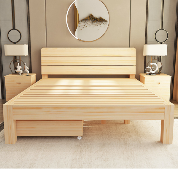 wooden bed
