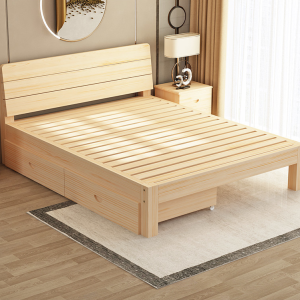 wooden bed