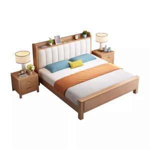 wooden bed