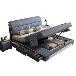 wooden bed