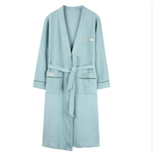 Knitted women's bathrobe