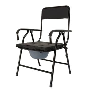 Plastic folding chair combined with a large toilet