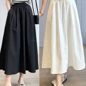 Woven cotton long dress