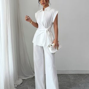 Woven cotton suit