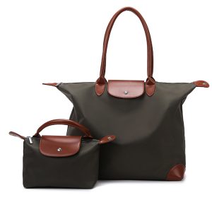 Two-piece handbag with shoulder strap