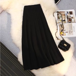 Knitted long women's dress