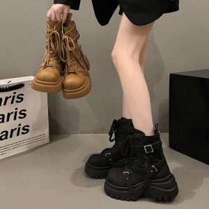 Leather boots
