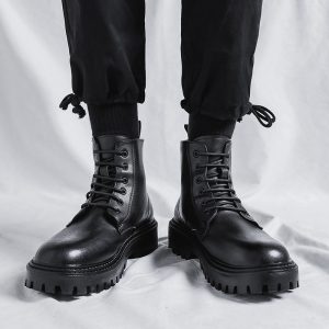 Leather boots